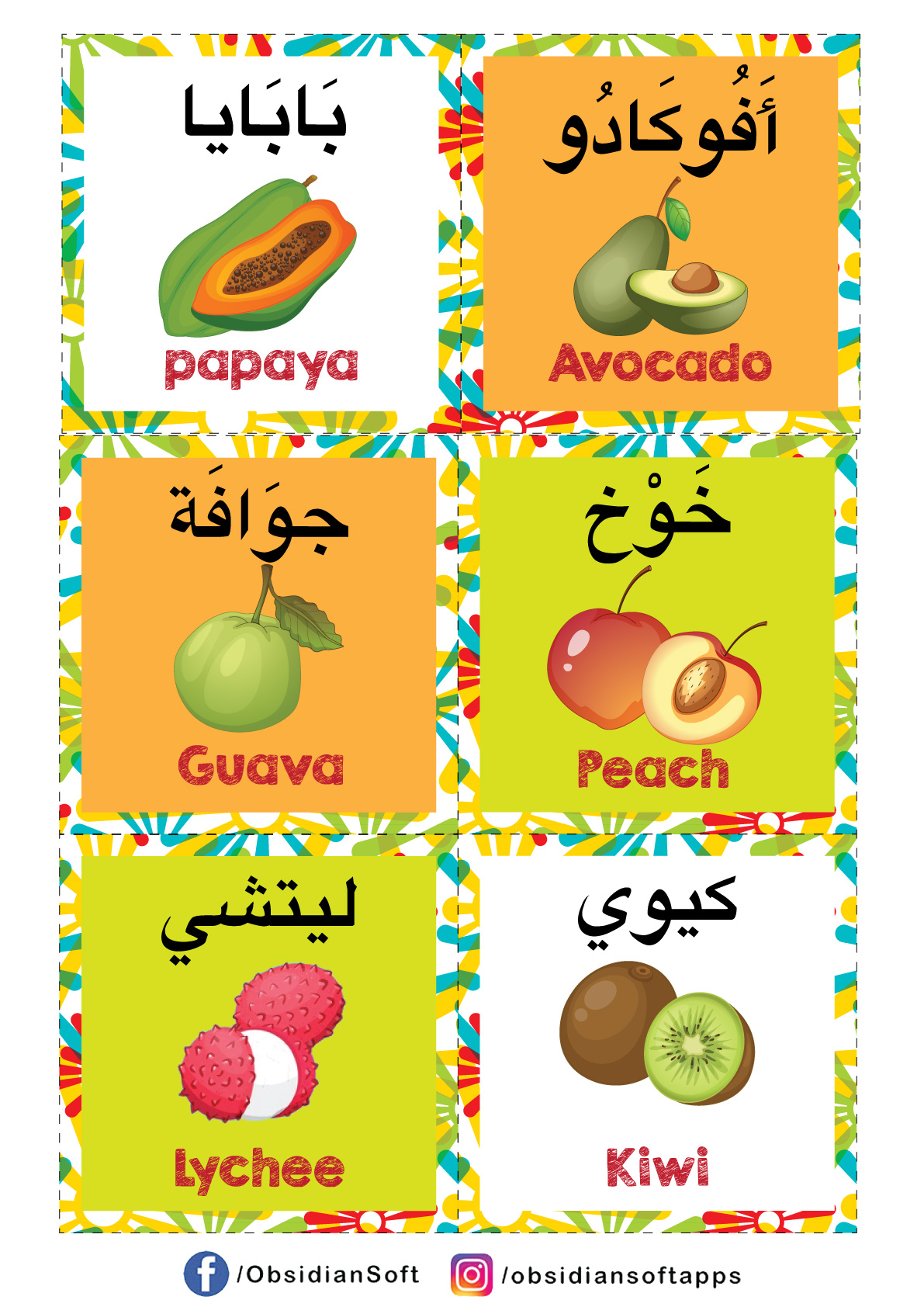 Learn Fruits in Arabic