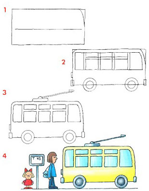 Cómo dibujar un bus