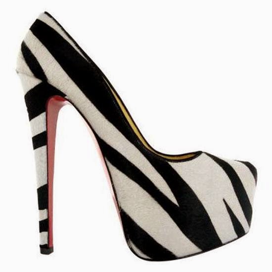 zebra print high heels