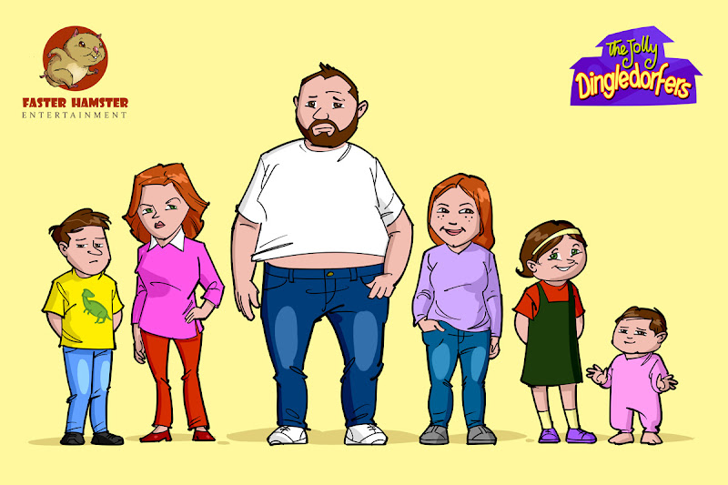 animated cartoon family character design
