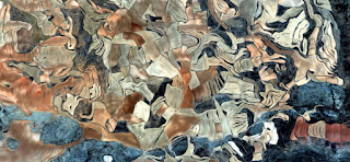 Abstract Naturalism, Spain fields from the air, abstract expressionist photography, , abstract surrealism, artistic representation of human labor camps Abstract Naturalism, Spain fields from the air, abstract expressionist photography, , abstract landscape, fantasy imaginary forms,