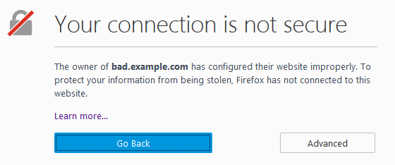 connection is not secure connection is not secure