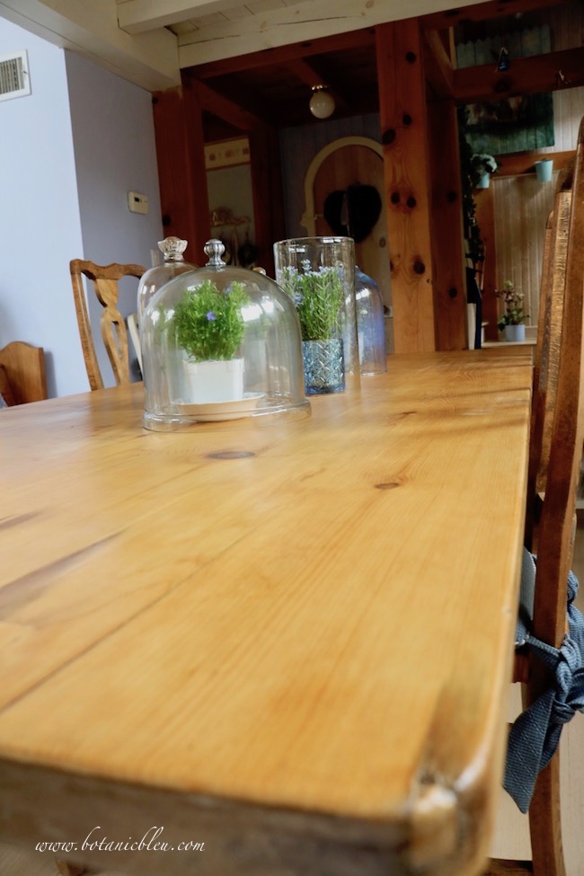 Botanic Bleu French Country Pine Table Refinish No. 2
