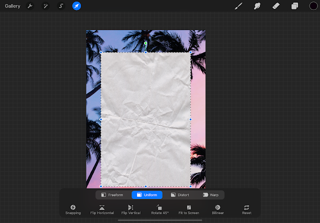 using overlay tool in Procreate App on iPad Pro