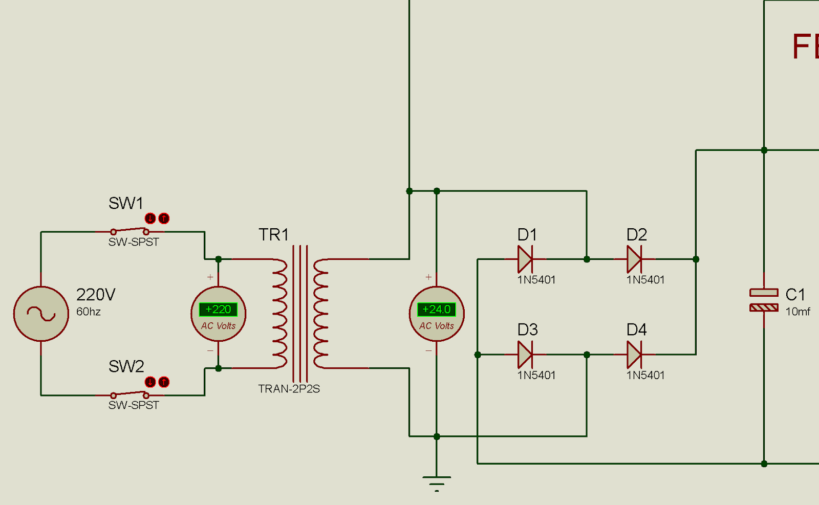 RANGKAIAN POWER SUPPLY 12V