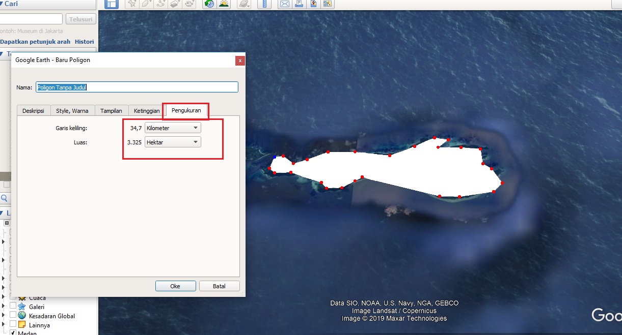 Cara Menghitung Luas Lokasi Menggunakan Google Earth di ...