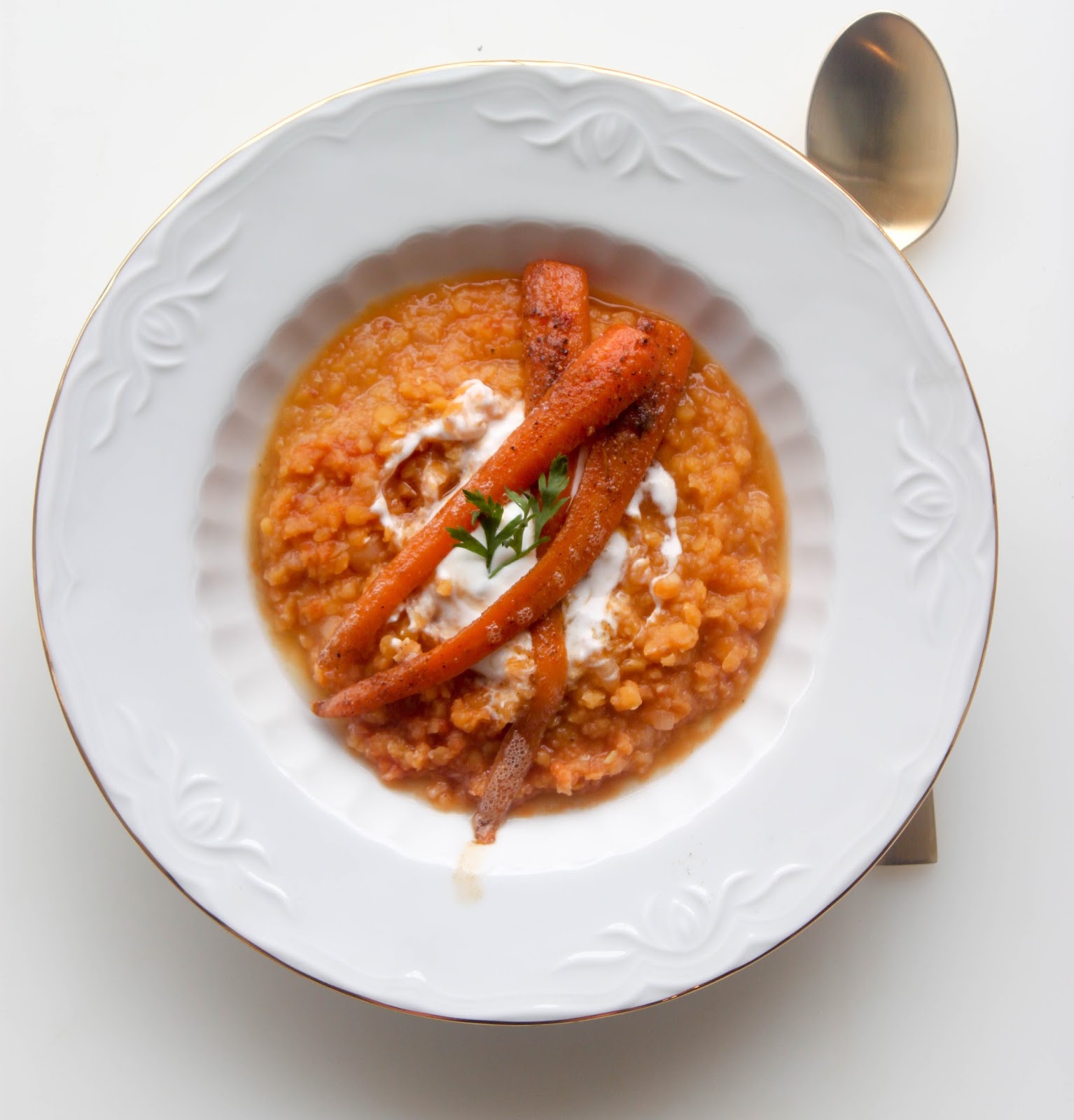 LENTEJAS CORAL (DHAL) CON ZANAHORIAS EN GARAM MASALA {DHAL WITH GARAM