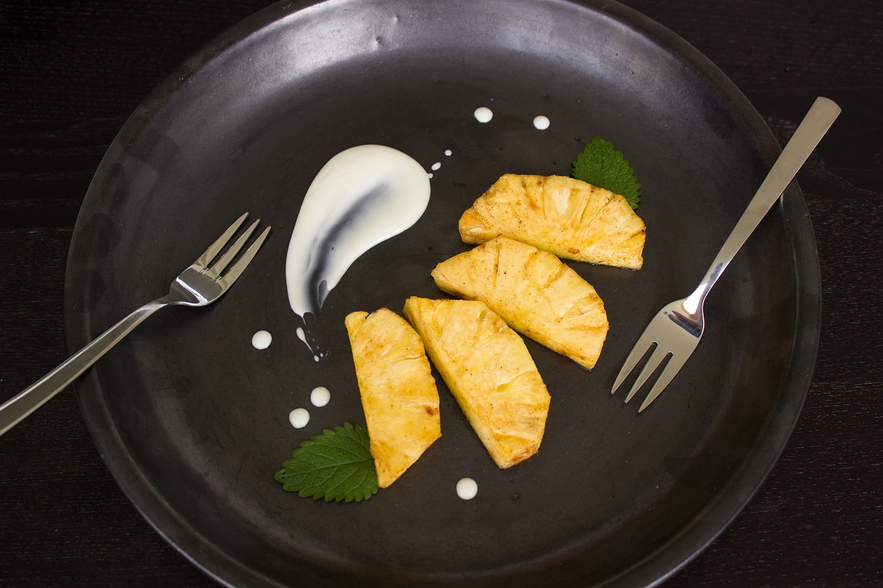 Gebratene Ananas Gebratene Ananas