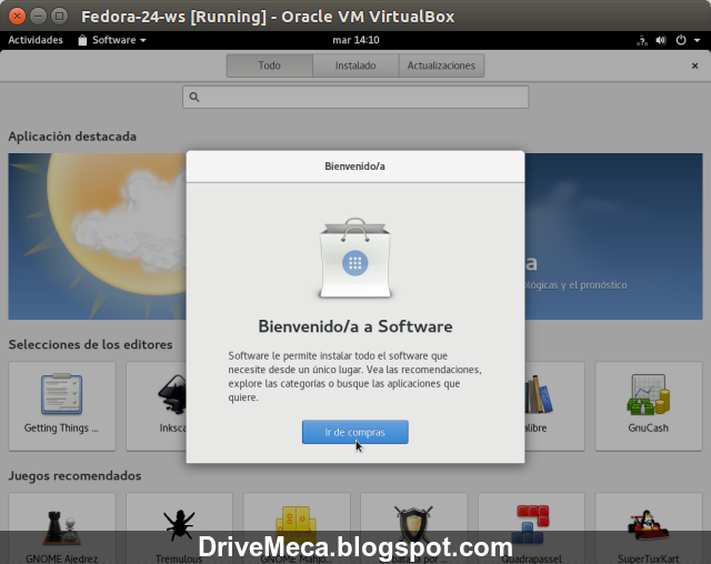 DriveMeca instalando Linux Fedora 24 Workstation paso a paso