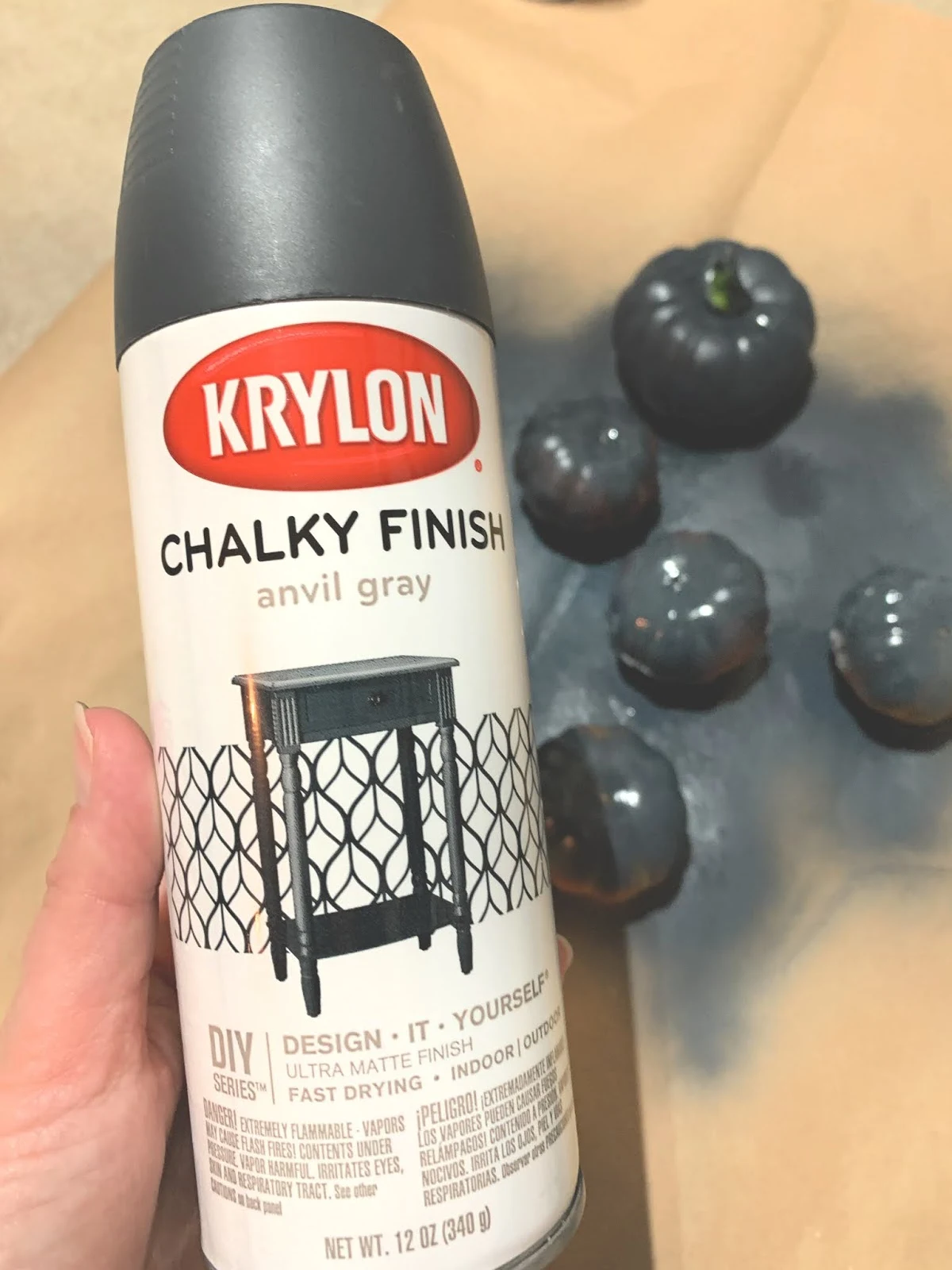 chalky finish blue spray paint