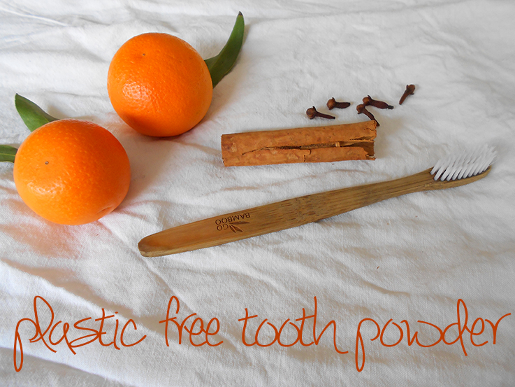 Home made plastic free toothpowder