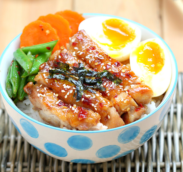 Spicy chicken teriyaki rice