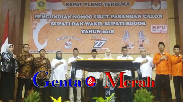 Empat Pasang Paslon Walkot Bogor Undi Nomor Urut