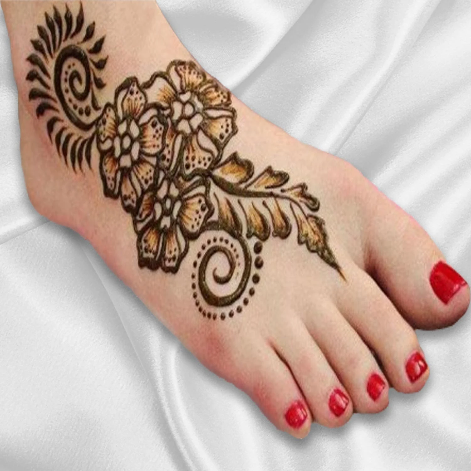 Stylish Foot Mehndi Design – Beautiful Simple Mehndi Designs # 06
