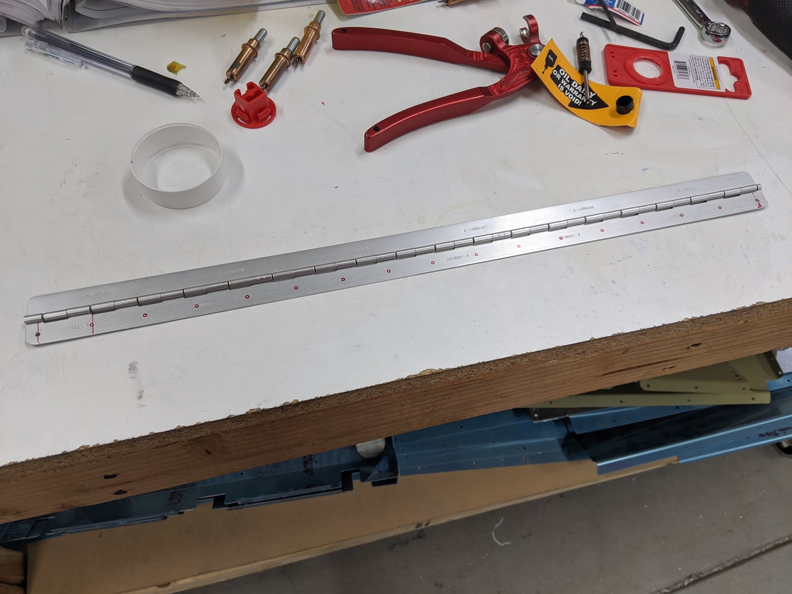 Damazio family's RV10 project Baggage door started