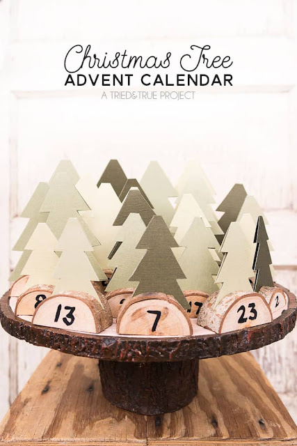 Christmas tree forest DIY advent calendar 