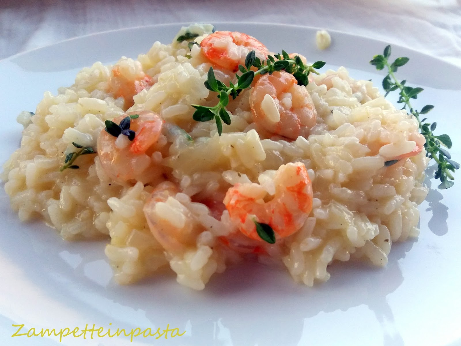 RISOTTO LIMONE E GAMBERETTI ZAMPETTE IN PASTA