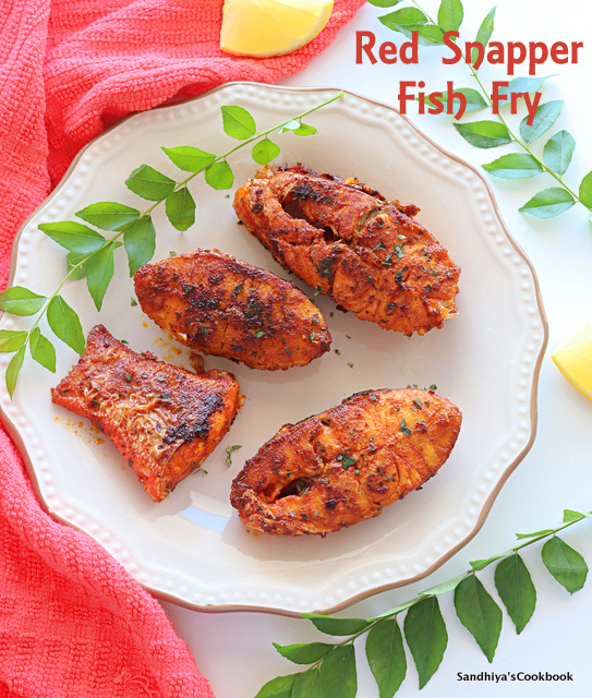 Sandhiya's Cookbook Indian Style Red Snapper Fish Fry Red Snapper Fry
