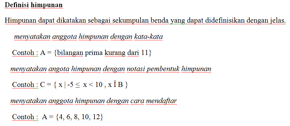 HIMPUNAN - MATEMATIKA Materi matematika himpunan azhar