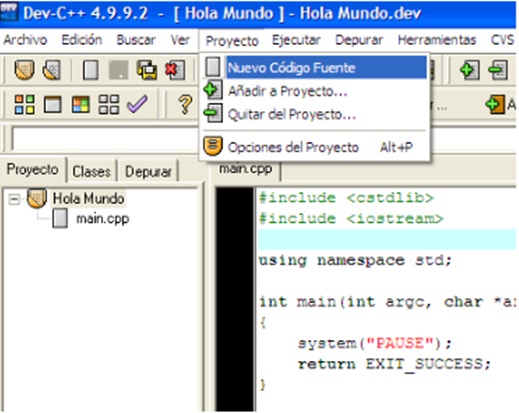 Tutorial programa DEV 4.9.9.2