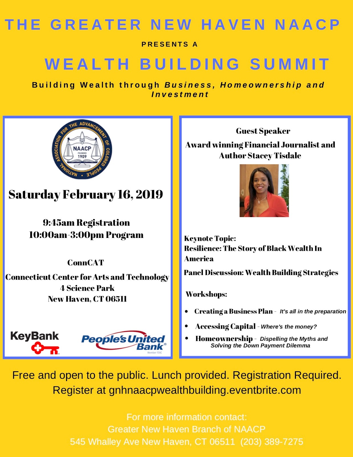 The Greater New Haven NAACP presents a Wealth Building Summit