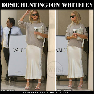 ivory silk midi skirt