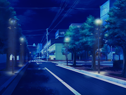 anime night landscape background