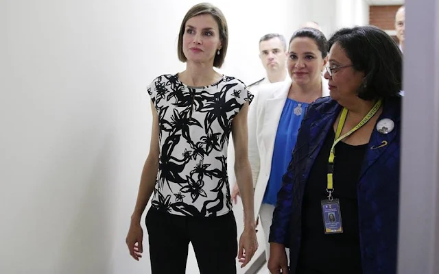 Queen Letizia of Spain visited the Universidad Nacional Autonoma de Honduras on May 26, 2015 in Tegucigalpa.