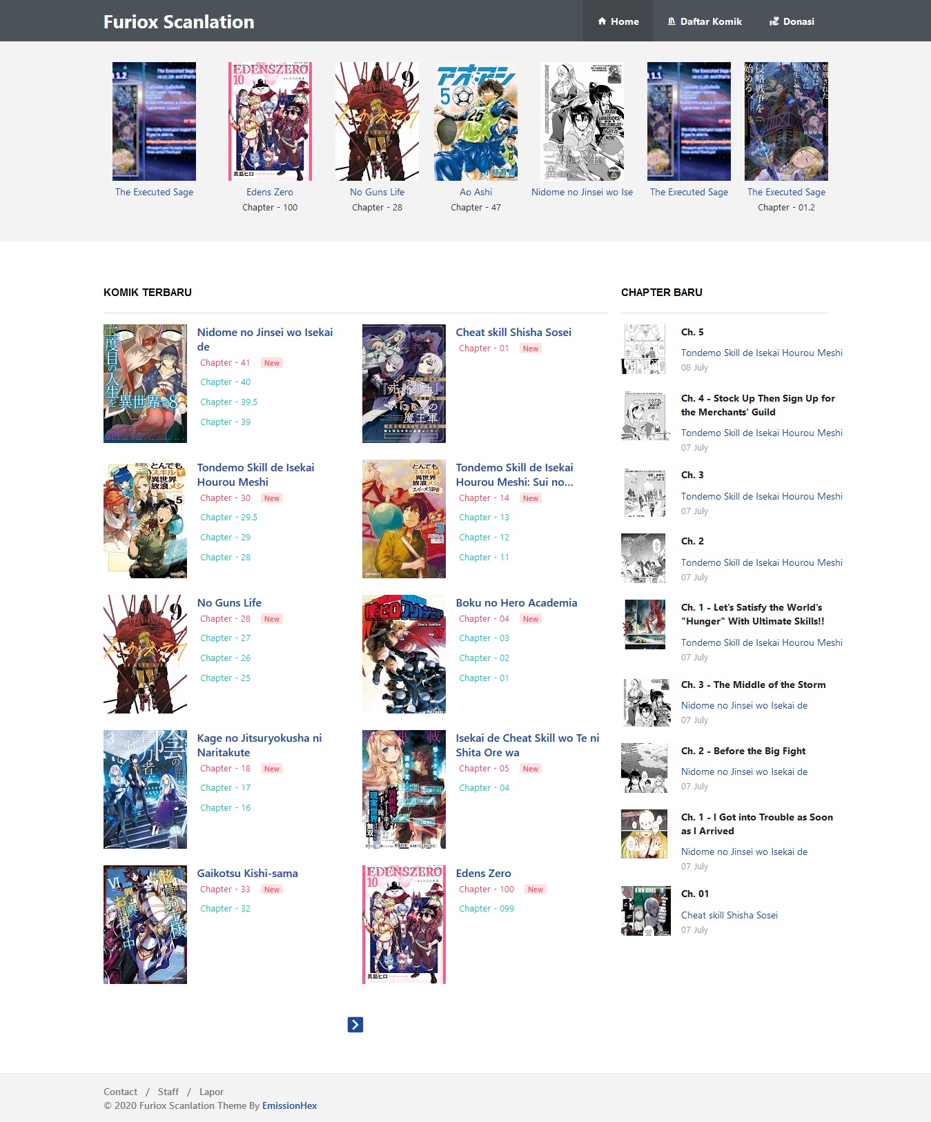 Furiox - Template Blogspot Khusus Anime Manga