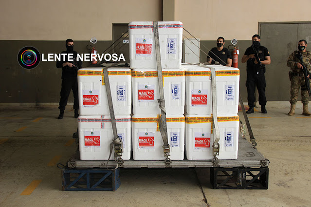 Avião da Força Aérea pousa em Porto Velho com quase 50 mil doses da CoronaVac