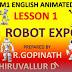 TERM 1  STD 4 ENGLISH LESSON ROBOT EXPO ANIMATED VIDEO LESSON