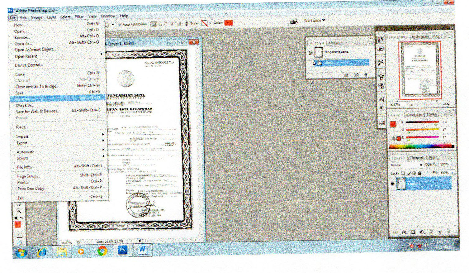 CARA MERUBAH FORMAT FILE PDF KE JPG DENGAN ADOBE