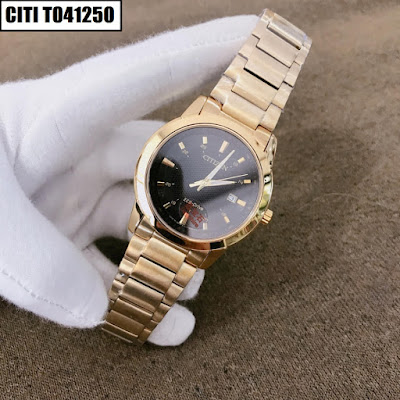 Đồng hồ nam dây inox mạ màu vàng sang trọng Citi T041250