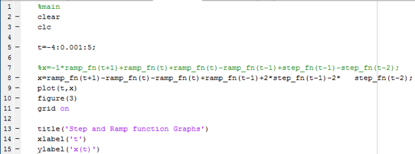 MATLAB Fun: Ramp and Step function (MatLab: Code)