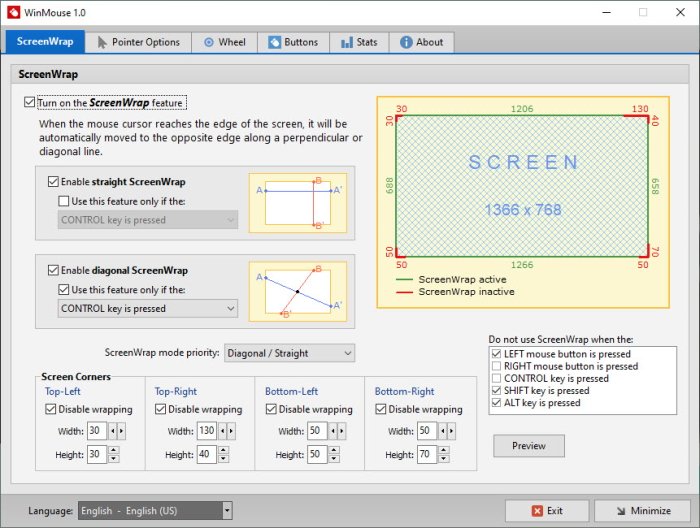 Cambiar la configuración del ratón con WinMouse