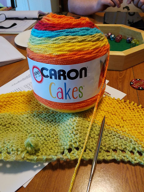 Becca's Crazy Projects: Big Knitting with Caron Cakes