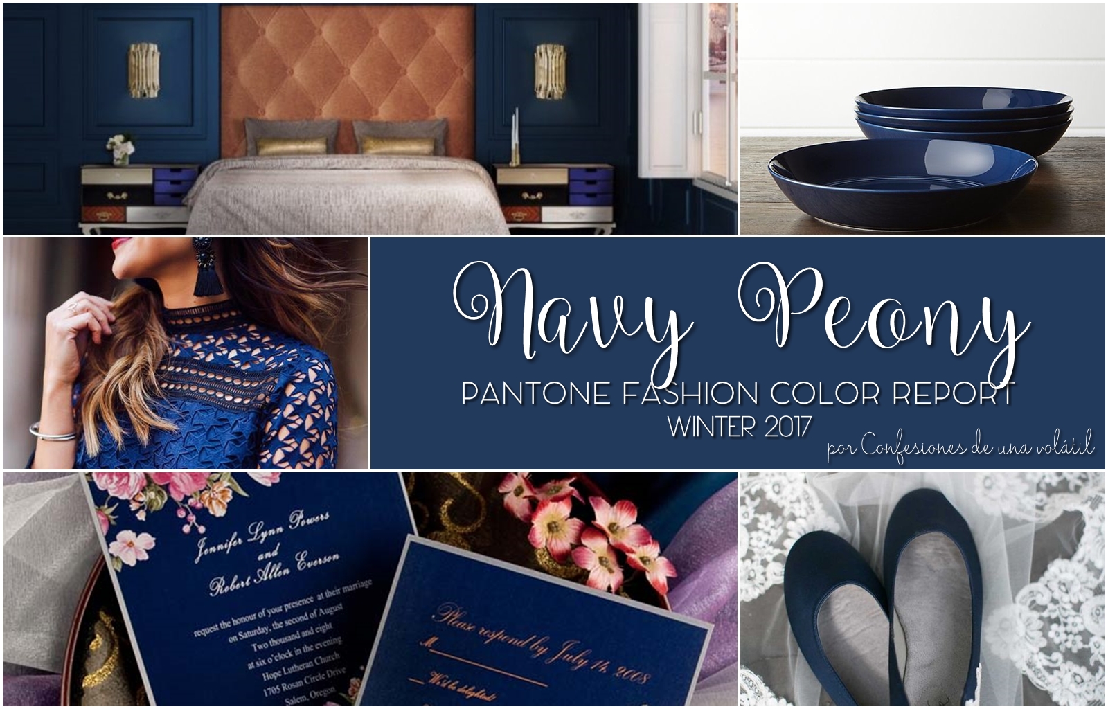 Pantone Fashion Color Report Winter 2017 Navy peony Confesiones de