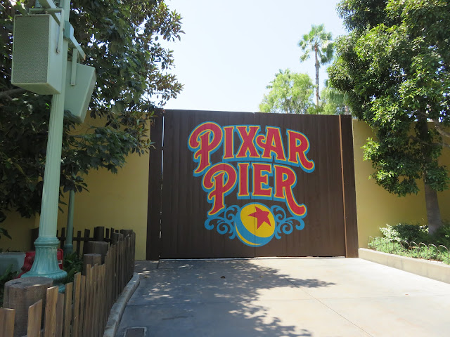 Pixar Pier Wooden Gate Mural Disney California Adventure Disneyland