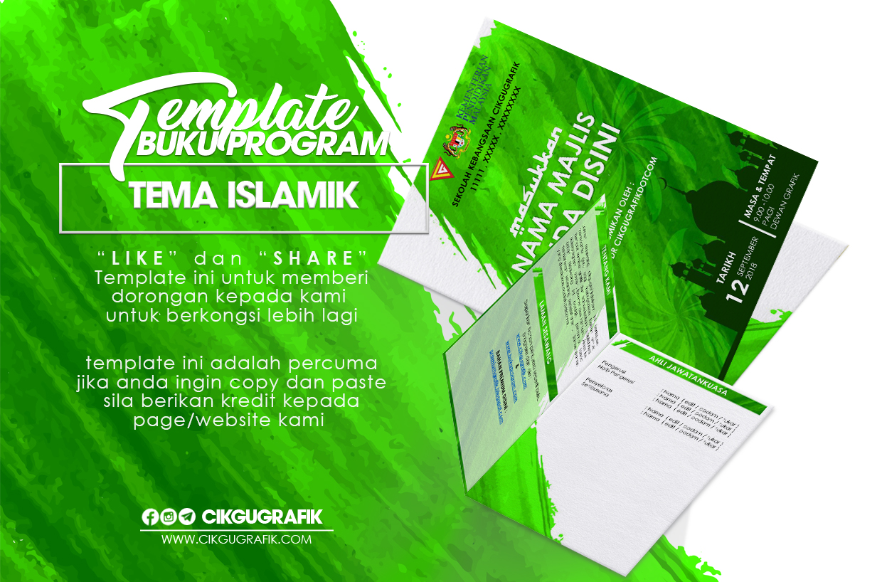 Template Buku Program Tema Islamik v3 | CIKGUGRAFIK