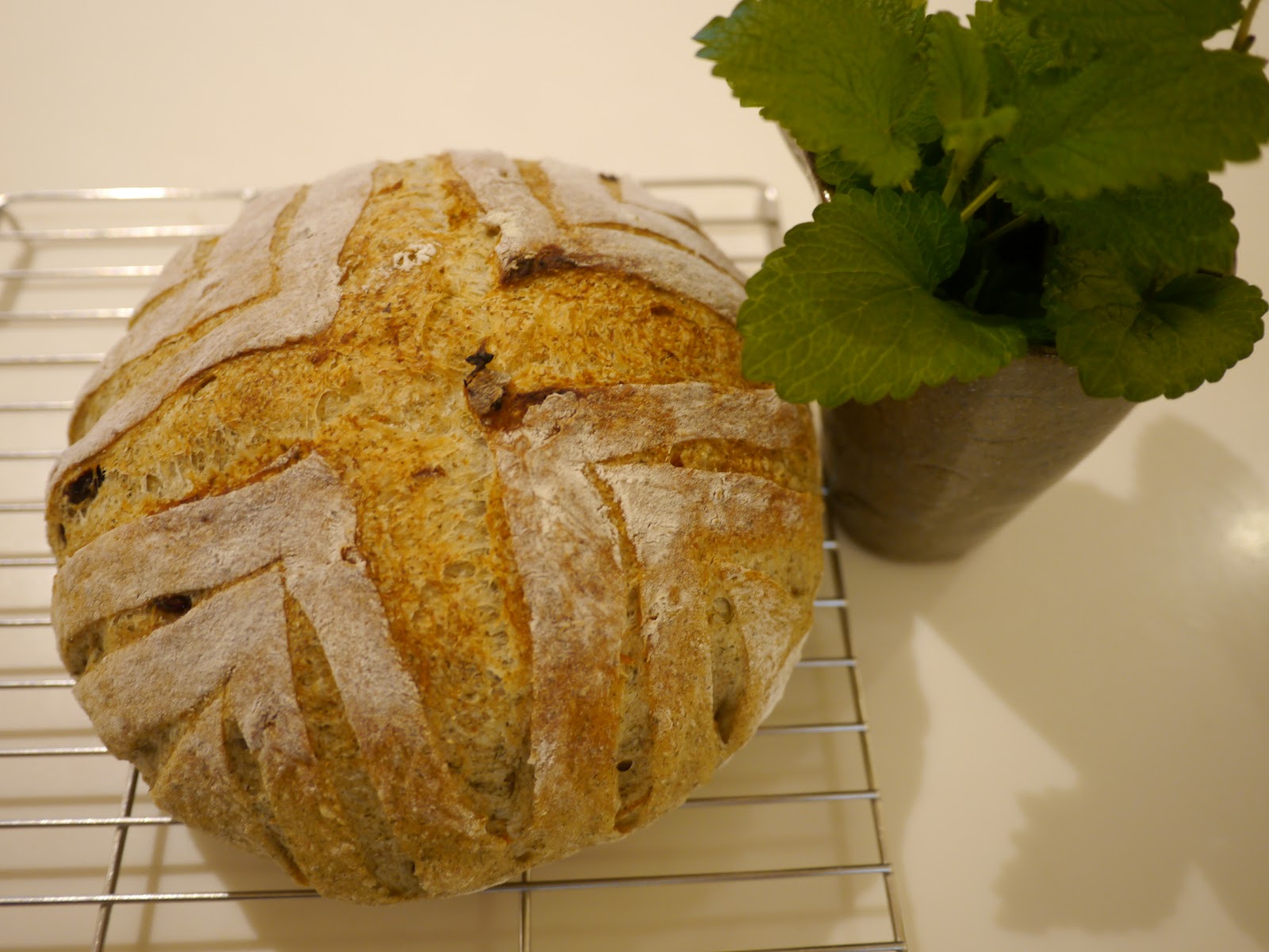 こんなこと、あんなもの ドライレモンバーム入りパン Dried lemon balm bread