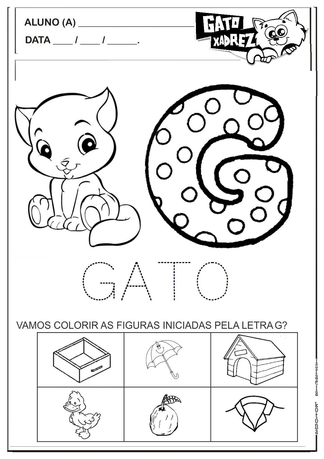 história do GATO XADREZ - Educação Infantil
