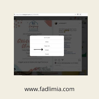 cara embed ig ke blog