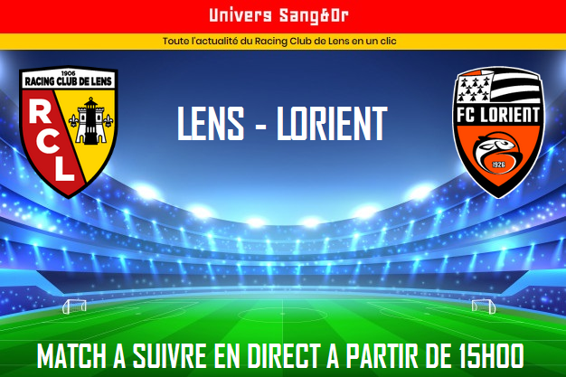Suivez Lens - Lorient en direct vidéo