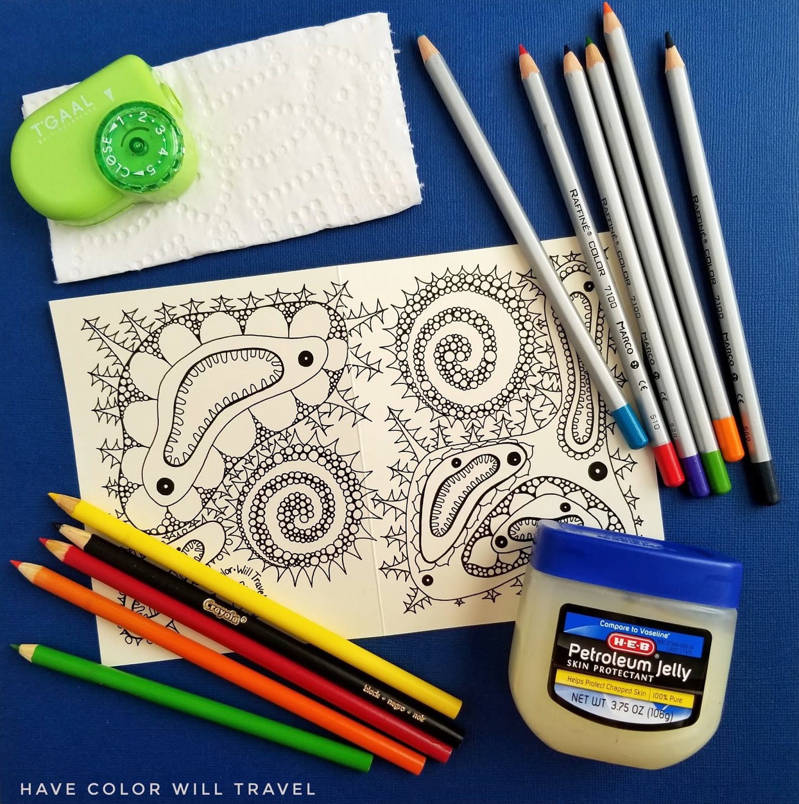 Crayola Colored Pencils And Petroleum Jelly: A HCWT Coloring Tutorial