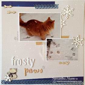 Frosty Paws Scrapbook Page by Samantha Mann for Newton's Nook Designs