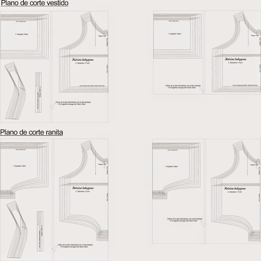 Plano de corte que sirve para cortar correctamente la tela