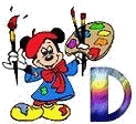 Alfabeto de Mickey pintor D.