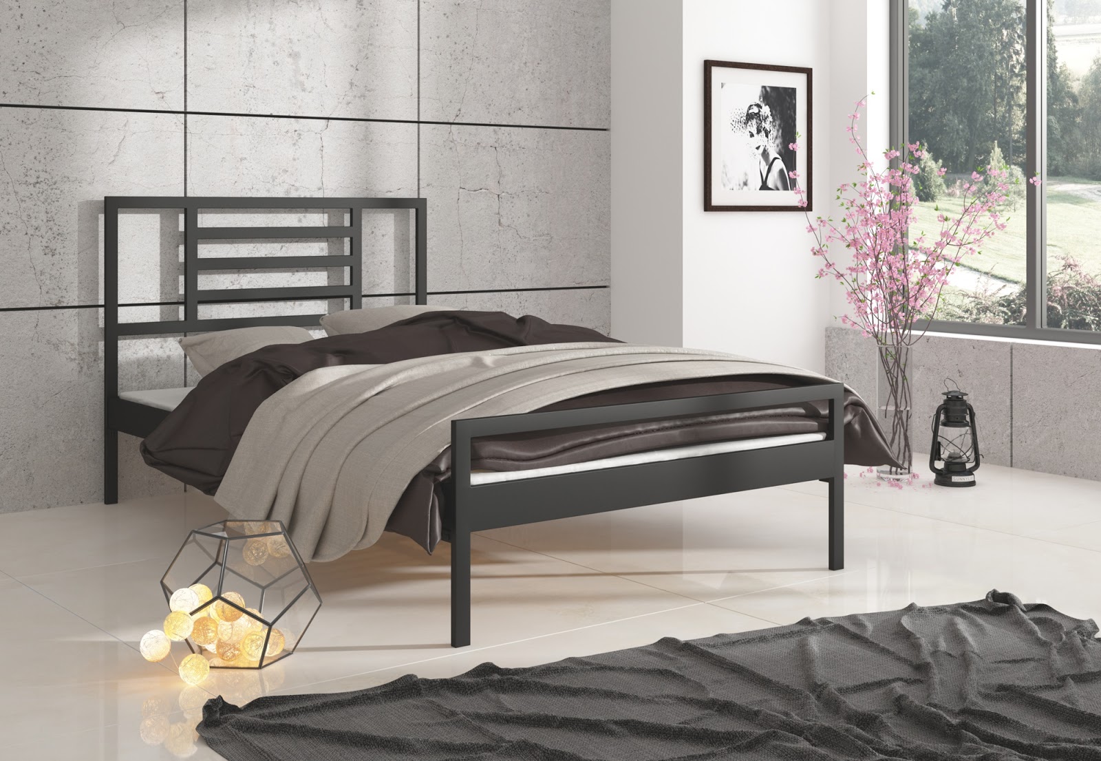 Łóżko metalowe wzór 33 (120-160 cm)