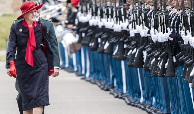 Queen Margrethe attended the Queen's Clock Parade 2021 held by the Royal Life Guards