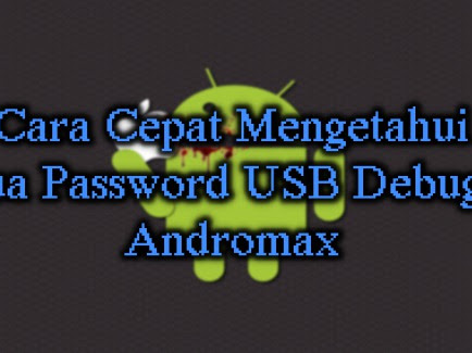 Cara Cepat Mengetahui Semua Password USB Debugging Andromax